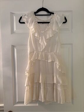 The Impeccable Pig Cream Ruffle-Neck Blouse